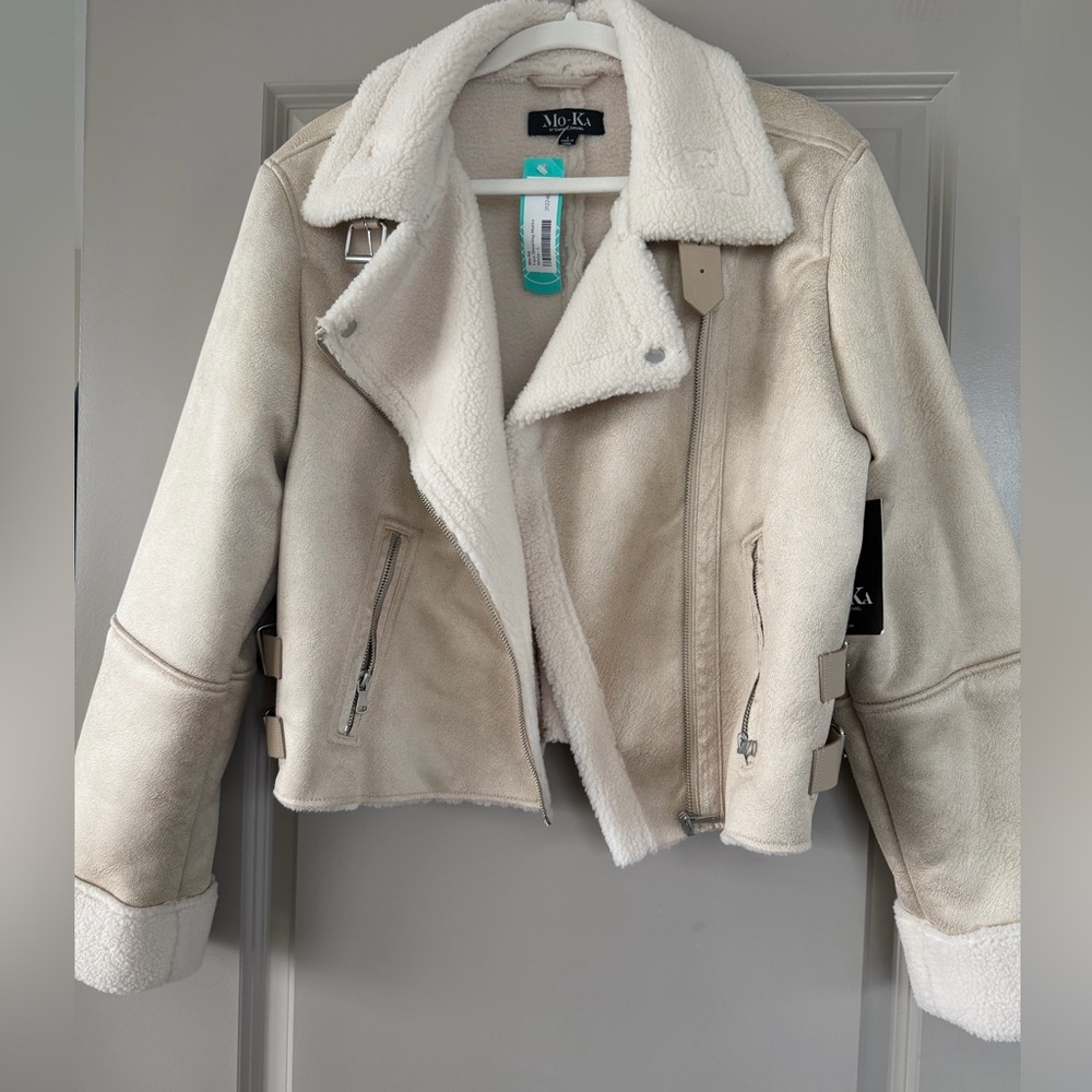 Mo-Ka Women's Cream Teddy Jacket